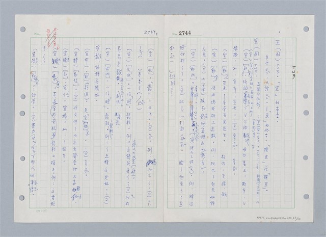 主要名稱：國台對照活用辭典印製手稿/副題名：ㄒ一ㄤˋ~ㄒㄩㄥˋ圖檔，第64張，共101張