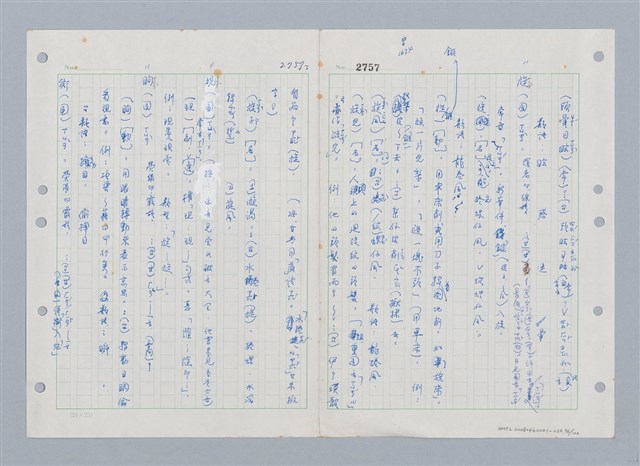 主要名稱：國台對照活用辭典印製手稿/副題名：ㄒ一ㄤˋ~ㄒㄩㄥˋ圖檔，第77張，共101張