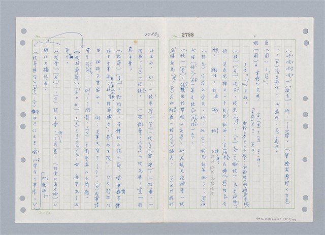 主要名稱：國台對照活用辭典印製手稿/副題名：ㄓ~ㄓㄢˇ圖檔，第7張，共162張