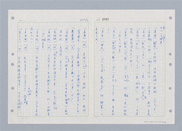 主要名稱：國台對照活用辭典印製手稿/副題名：ㄓ~ㄓㄢˇ圖檔，第16張，共162張