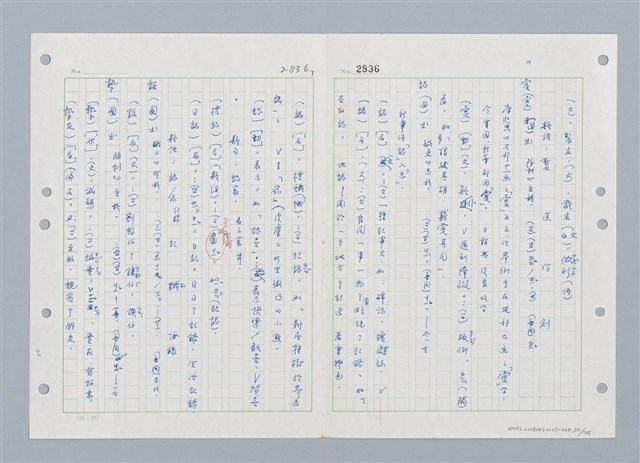 主要名稱：國台對照活用辭典印製手稿/副題名：ㄓ~ㄓㄢˇ圖檔，第55張，共162張