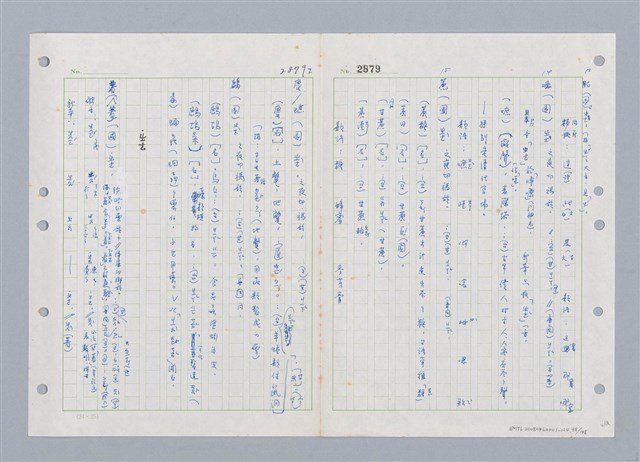 主要名稱：國台對照活用辭典印製手稿/副題名：ㄓ~ㄓㄢˇ圖檔，第98張，共162張