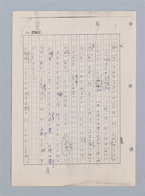 主要名稱：國台對照活用辭典印製手稿/副題名：ㄓ~ㄓㄢˇ圖檔，第156張，共162張
