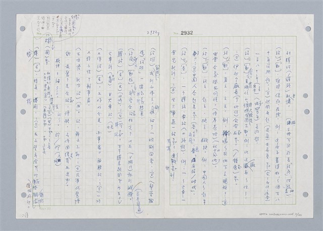 主要名稱：國台對照活用辭典印製手稿/副題名：ㄓㄢˇ~ㄓㄨㄟˋ圖檔，第4張，共123張