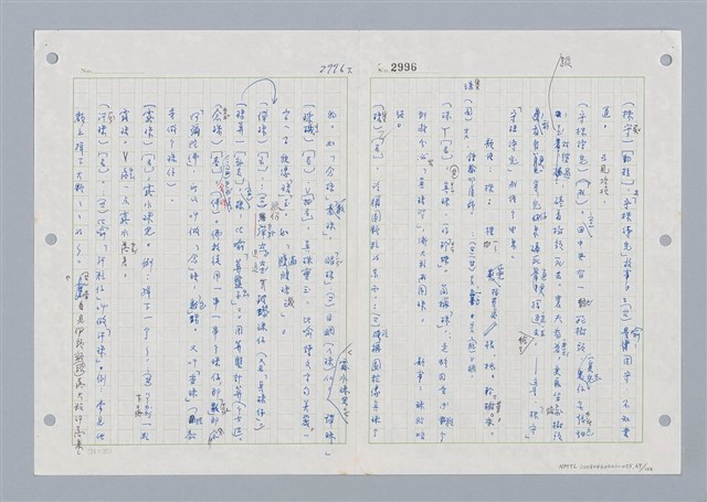 主要名稱：國台對照活用辭典印製手稿/副題名：ㄓㄢˇ~ㄓㄨㄟˋ圖檔，第68張，共123張