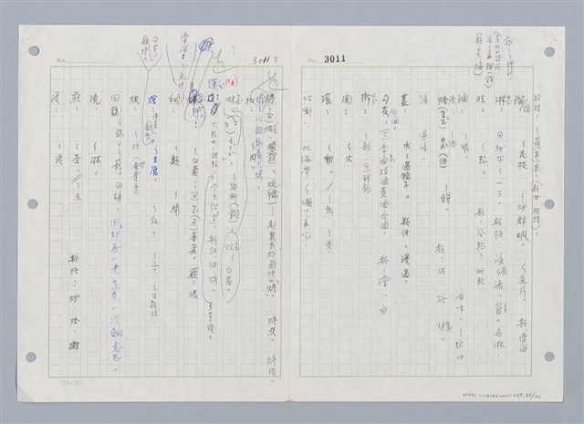 主要名稱：國台對照活用辭典印製手稿/副題名：ㄓㄢˇ~ㄓㄨㄟˋ圖檔，第84張，共123張