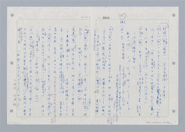 主要名稱：國台對照活用辭典印製手稿/副題名：ㄓㄢˇ~ㄓㄨㄟˋ圖檔，第89張，共123張