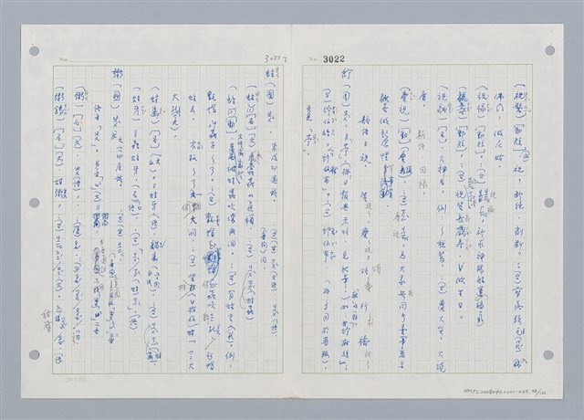 主要名稱：國台對照活用辭典印製手稿/副題名：ㄓㄢˇ~ㄓㄨㄟˋ圖檔，第95張，共123張