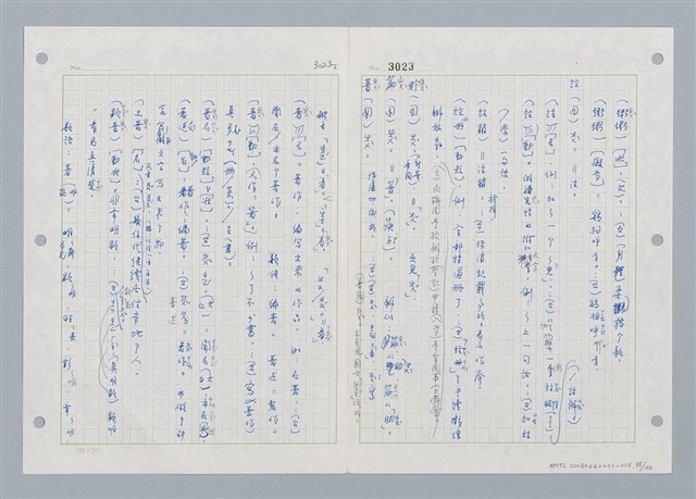 主要名稱：國台對照活用辭典印製手稿/副題名：ㄓㄢˇ~ㄓㄨㄟˋ圖檔，第96張，共123張