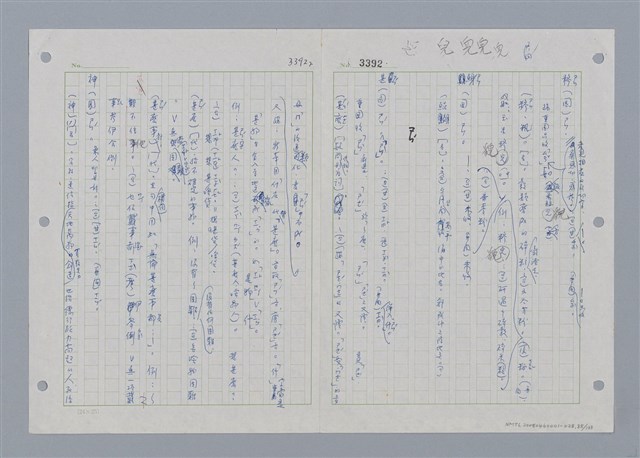 主要名稱：國台對照活用辭典印製手稿/副題名：˙ㄕ~ㄕㄥˋ圖檔，第88張，共137張