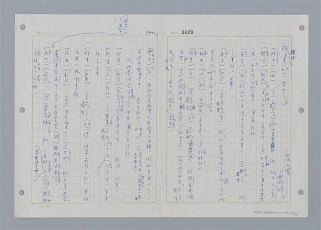 主要名稱：國台對照活用辭典印製手稿/副題名：˙ㄕ~ㄕㄥˋ圖檔，第117張，共137張