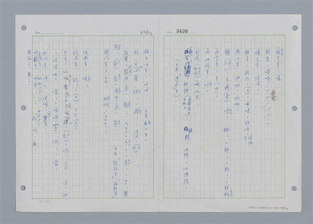 主要名稱：國台對照活用辭典印製手稿/副題名：˙ㄕ~ㄕㄥˋ圖檔，第128張，共137張