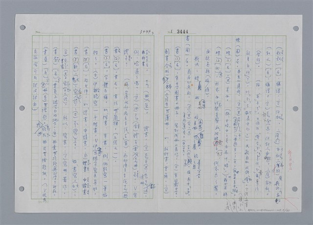 主要名稱：國台對照活用辭典印製手稿/副題名：ㄕㄥˋ~ㄖㄨㄥ圖檔，第6張，共156張