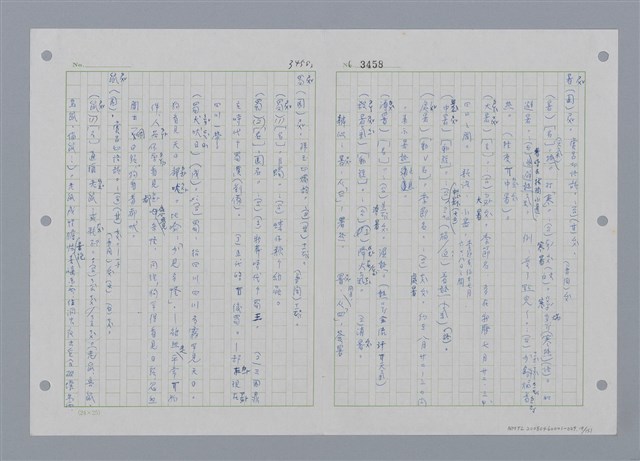 主要名稱：國台對照活用辭典印製手稿/副題名：ㄕㄥˋ~ㄖㄨㄥ圖檔，第20張，共156張