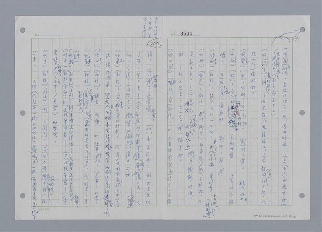 主要名稱：國台對照活用辭典印製手稿/副題名：ㄕㄥˋ~ㄖㄨㄥ圖檔，第69張，共156張