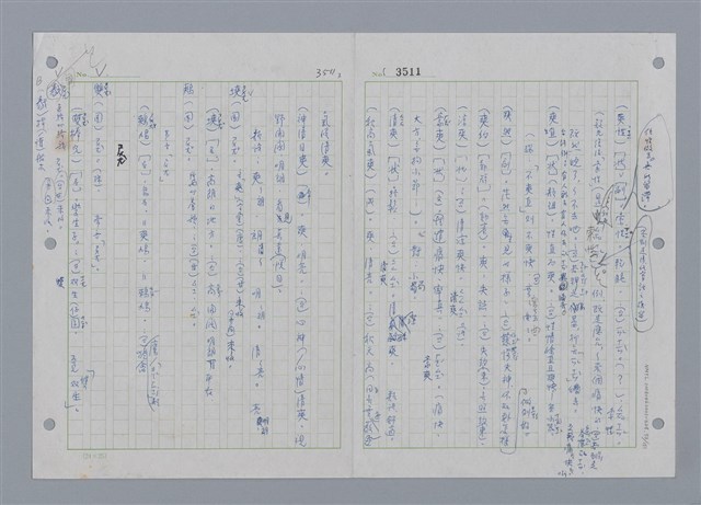 主要名稱：國台對照活用辭典印製手稿/副題名：ㄕㄥˋ~ㄖㄨㄥ圖檔，第77張，共156張