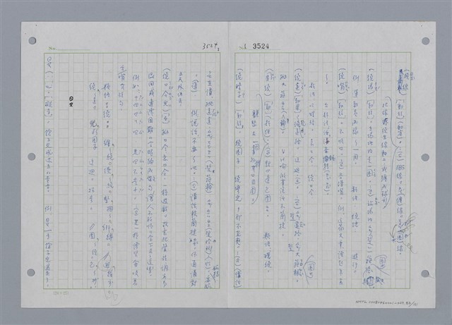 主要名稱：國台對照活用辭典印製手稿/副題名：ㄕㄥˋ~ㄖㄨㄥ圖檔，第90張，共156張