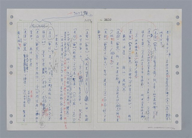 主要名稱：國台對照活用辭典印製手稿/副題名：ㄖㄨㄥˊ~ㄗㄨㄥˇ圖檔，第61張，共133張