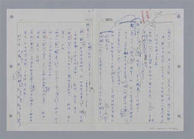 主要名稱：國台對照活用辭典印製手稿/副題名：ㄖㄨㄥˊ~ㄗㄨㄥˇ圖檔，第86張，共133張