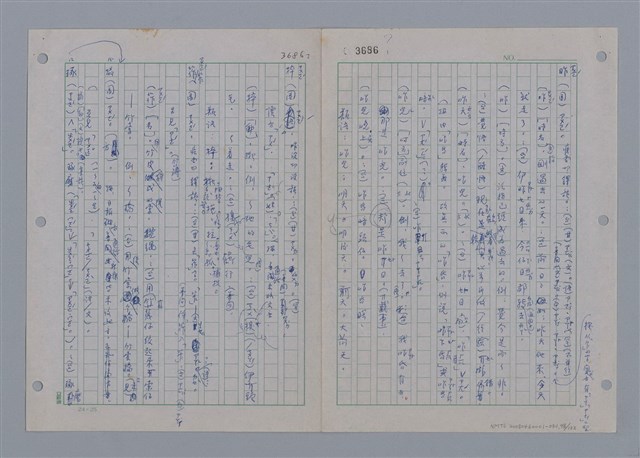 主要名稱：國台對照活用辭典印製手稿/副題名：ㄖㄨㄥˊ~ㄗㄨㄥˇ圖檔，第98張，共133張