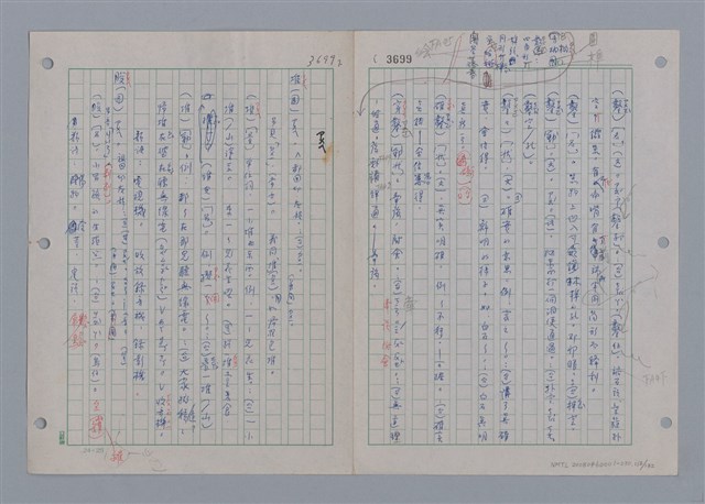 主要名稱：國台對照活用辭典印製手稿/副題名：ㄖㄨㄥˊ~ㄗㄨㄥˇ圖檔，第112張，共133張