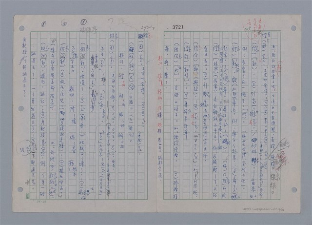 主要名稱：國台對照活用辭典印製手稿/副題名：ㄗㄨㄥˋ~ㄘㄨㄥ圖檔，第3張，共84張