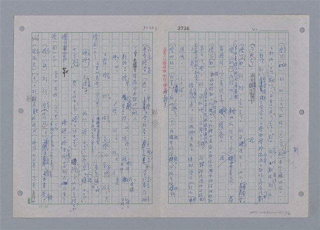 主要名稱：國台對照活用辭典印製手稿/副題名：ㄗㄨㄥˋ~ㄘㄨㄥ圖檔，第19張，共84張