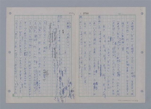 主要名稱：國台對照活用辭典印製手稿/副題名：ㄗㄨㄥˋ~ㄘㄨㄥ圖檔，第44張，共84張