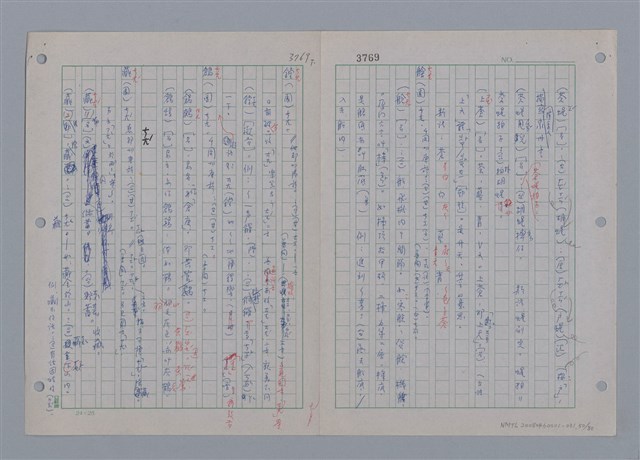 主要名稱：國台對照活用辭典印製手稿/副題名：ㄗㄨㄥˋ~ㄘㄨㄥ圖檔，第53張，共84張