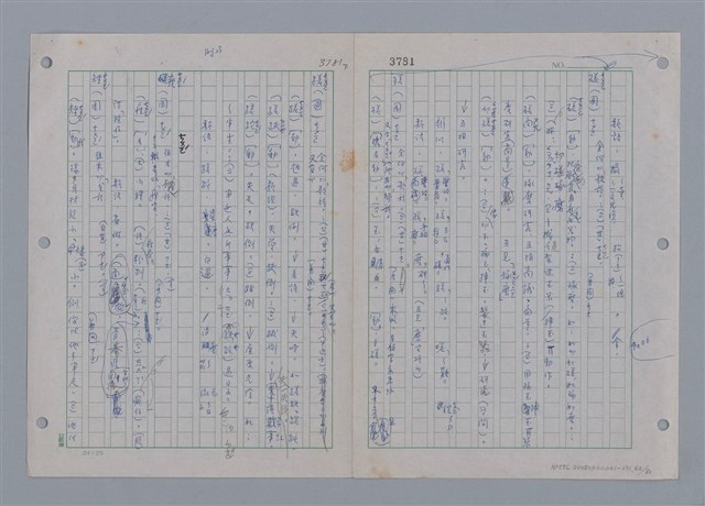 主要名稱：國台對照活用辭典印製手稿/副題名：ㄗㄨㄥˋ~ㄘㄨㄥ圖檔，第65張，共84張