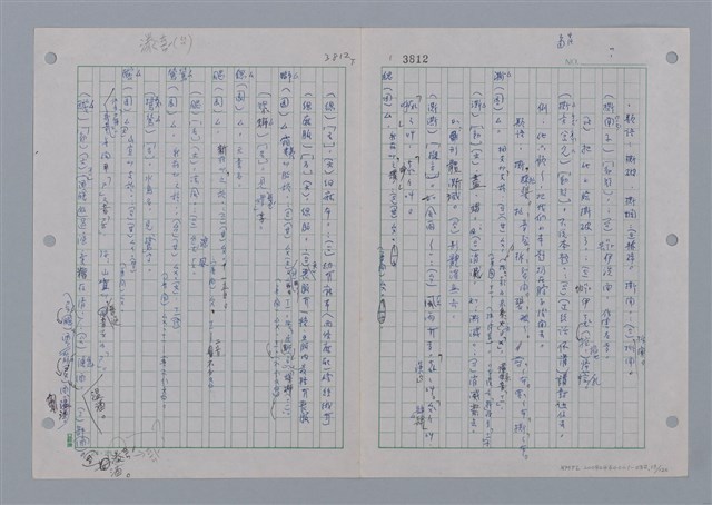 主要名稱：國台對照活用辭典印製手稿/副題名：ㄘㄨㄥ~ㄜˊ圖檔，第13張，共122張