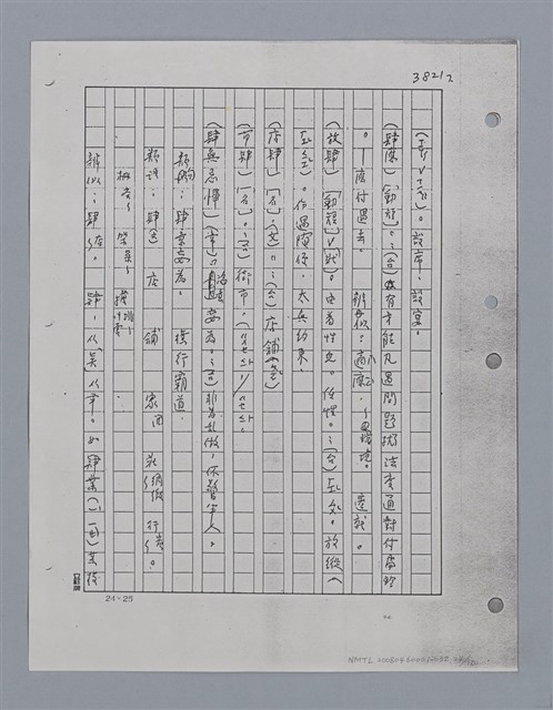 主要名稱：國台對照活用辭典印製手稿/副題名：ㄘㄨㄥ~ㄜˊ圖檔，第24張，共122張
