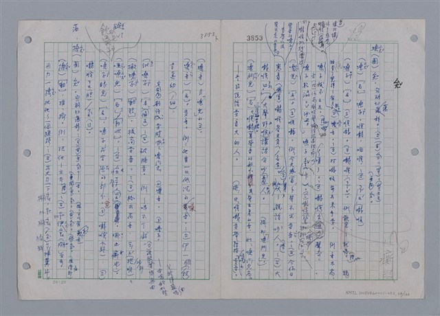 主要名稱：國台對照活用辭典印製手稿/副題名：ㄘㄨㄥ~ㄜˊ圖檔，第64張，共122張