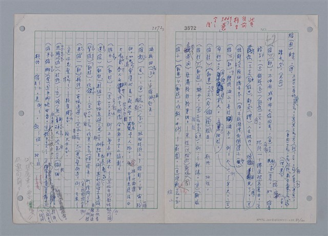 主要名稱：國台對照活用辭典印製手稿/副題名：ㄘㄨㄥ~ㄜˊ圖檔，第83張，共122張