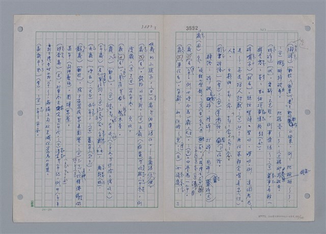 主要名稱：國台對照活用辭典印製手稿/副題名：ㄘㄨㄥ~ㄜˊ圖檔，第93張，共122張