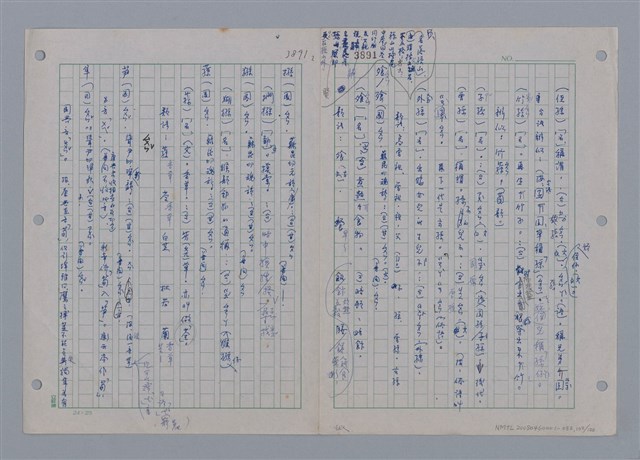 主要名稱：國台對照活用辭典印製手稿/副題名：ㄘㄨㄥ~ㄜˊ圖檔，第103張，共122張