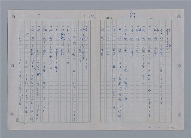 主要名稱：國台對照活用辭典印製手稿/副題名：ㄜˊ~一ˋ圖檔，第75張，共150張