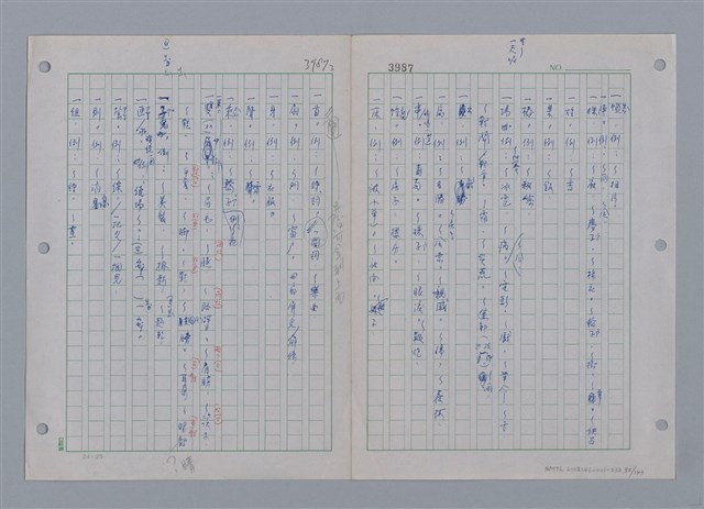 主要名稱：國台對照活用辭典印製手稿/副題名：ㄜˊ~一ˋ圖檔，第84張，共150張