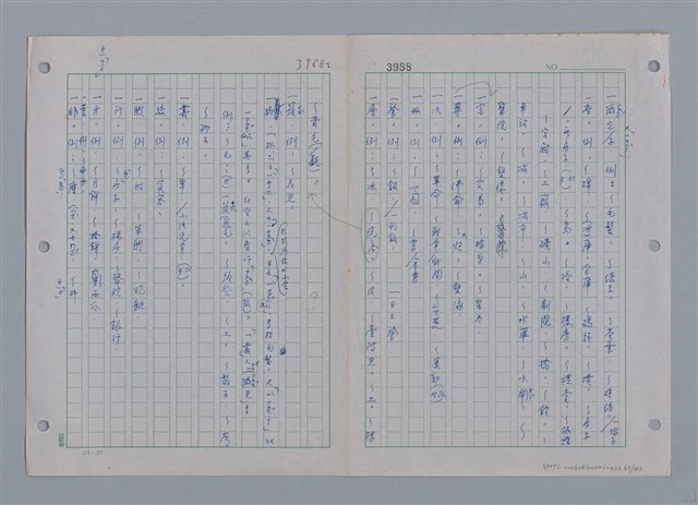 主要名稱：國台對照活用辭典印製手稿/副題名：ㄜˊ~一ˋ圖檔，第85張，共150張