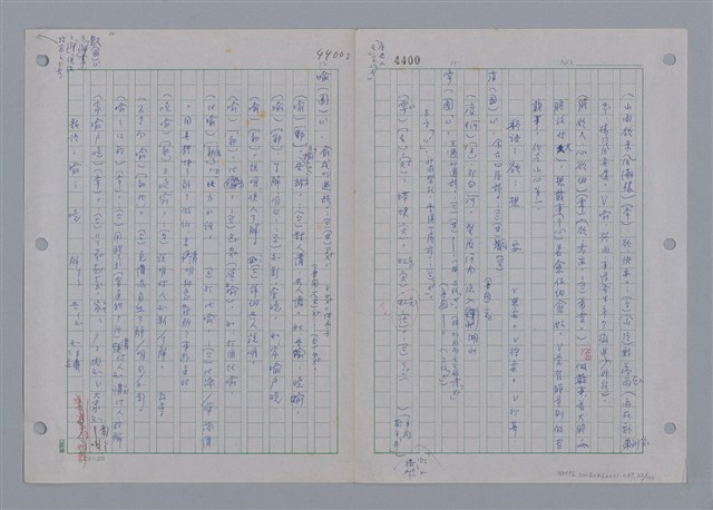 主要名稱：國台對照活用辭典印製手稿/副題名：ㄩ~ㄩㄥˋ圖檔，第32張，共102張