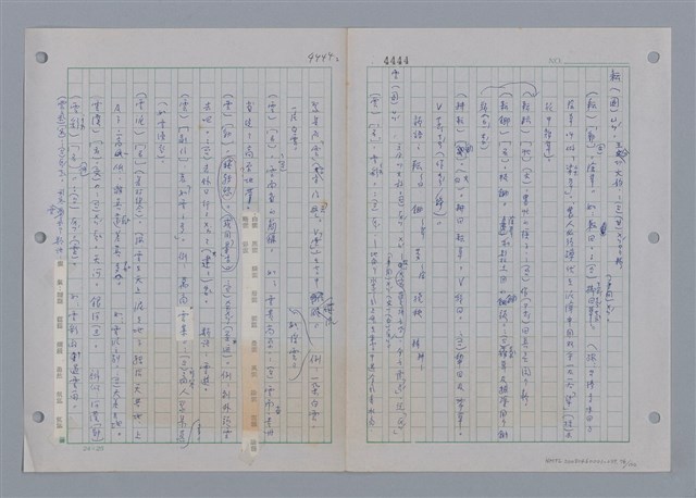 主要名稱：國台對照活用辭典印製手稿/副題名：ㄩ~ㄩㄥˋ圖檔，第76張，共102張