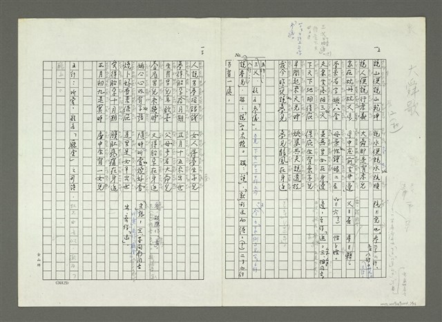 主要名稱：大舜歌（影本）圖檔，第2張，共57張
