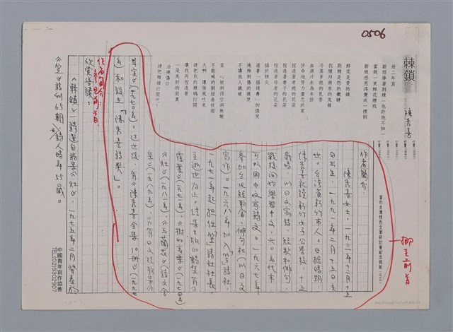 主要名稱：棘鎖 陳秀喜/劃一題名：笠下的一群；笠詩人作品選讀圖檔，第4張，共6張