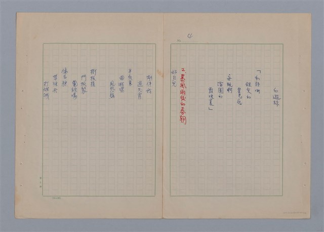 主要名稱：魏崙與田漢初稿圖檔，第4張，共6張