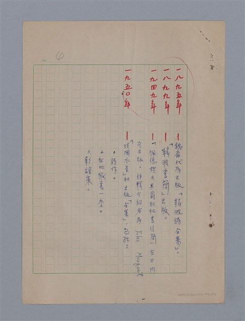 主要名稱：韓波年表/劃一題名：在地獄裏一季圖檔，第11張，共11張