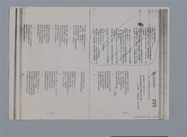 主要名稱：梵樂希PAUL VALÉRY（散頁）/劃一題名：法國二十世紀詩選圖檔，第45張，共52張
