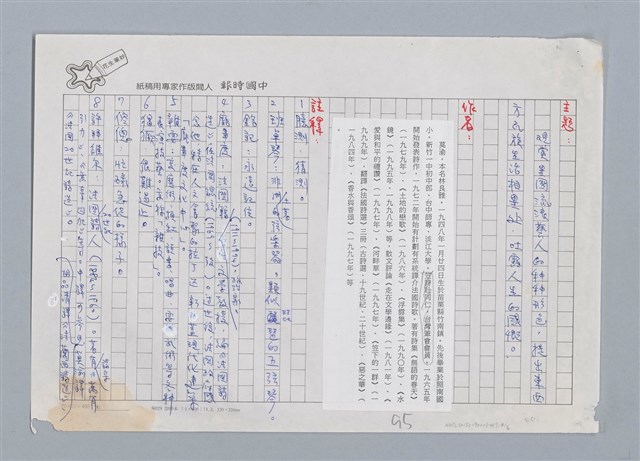 主要名稱：街頭賣藝者 莫渝/劃一題名：扁擔專家——苗栗文學讀本（三）圖檔，第4張，共5張