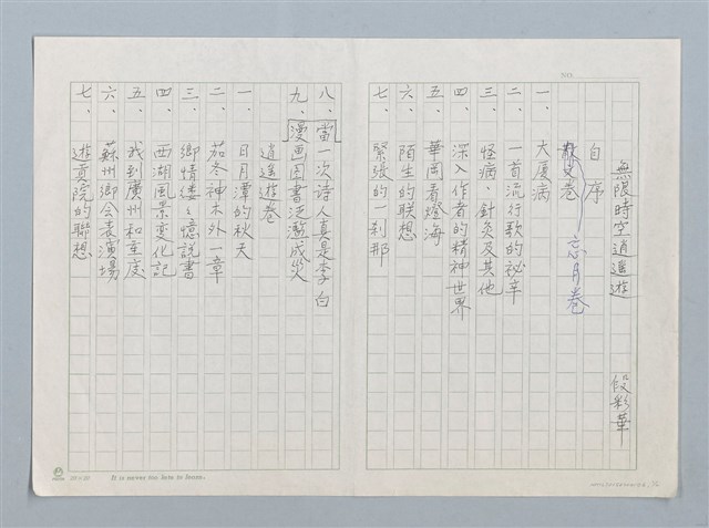 主要名稱：《無限時空逍遙遊》目錄圖檔，第1張，共2張
