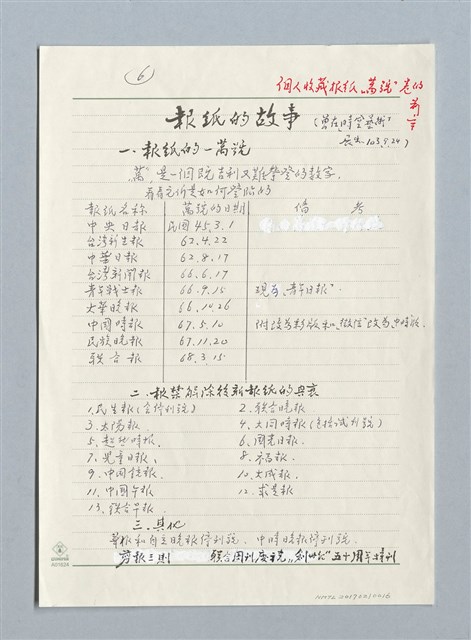 主要名稱：報紙的故事圖檔，第1張，共1張