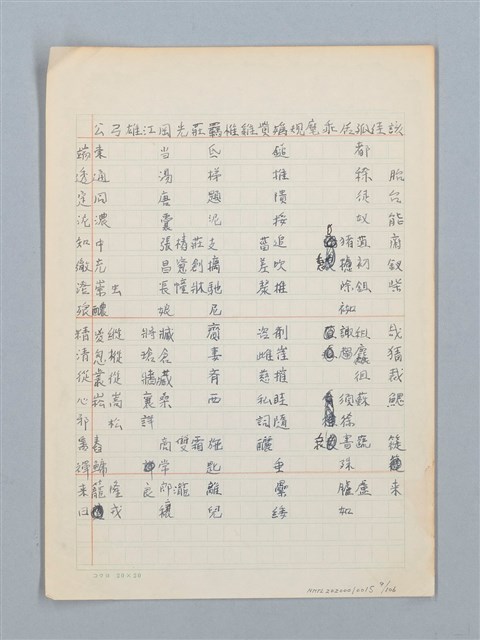 主要名稱：《古今韻會舉要》研讀筆記圖檔，第9張，共107張